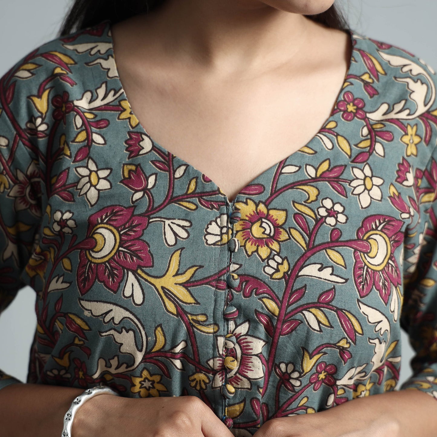  Kalamkari Printed Cotton Kurta For Women