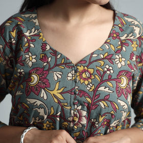  Kalamkari Printed Cotton Kurta For Women