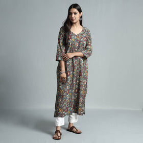  Kalamkari Printed Cotton Kurta For Women
