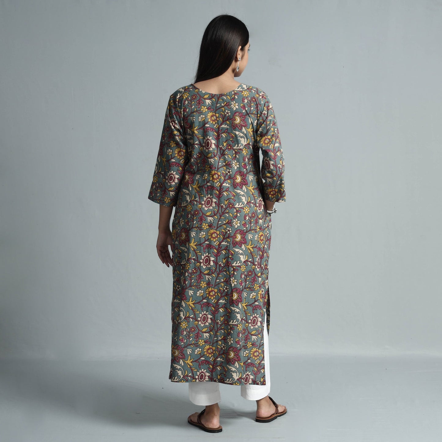  Kalamkari Printed Cotton Kurta For Women