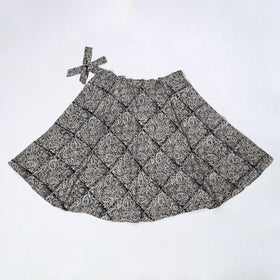 Buy Kalamkari Block Printed Cotton Wrap Around Skirt 19 Online at iTokri.com
