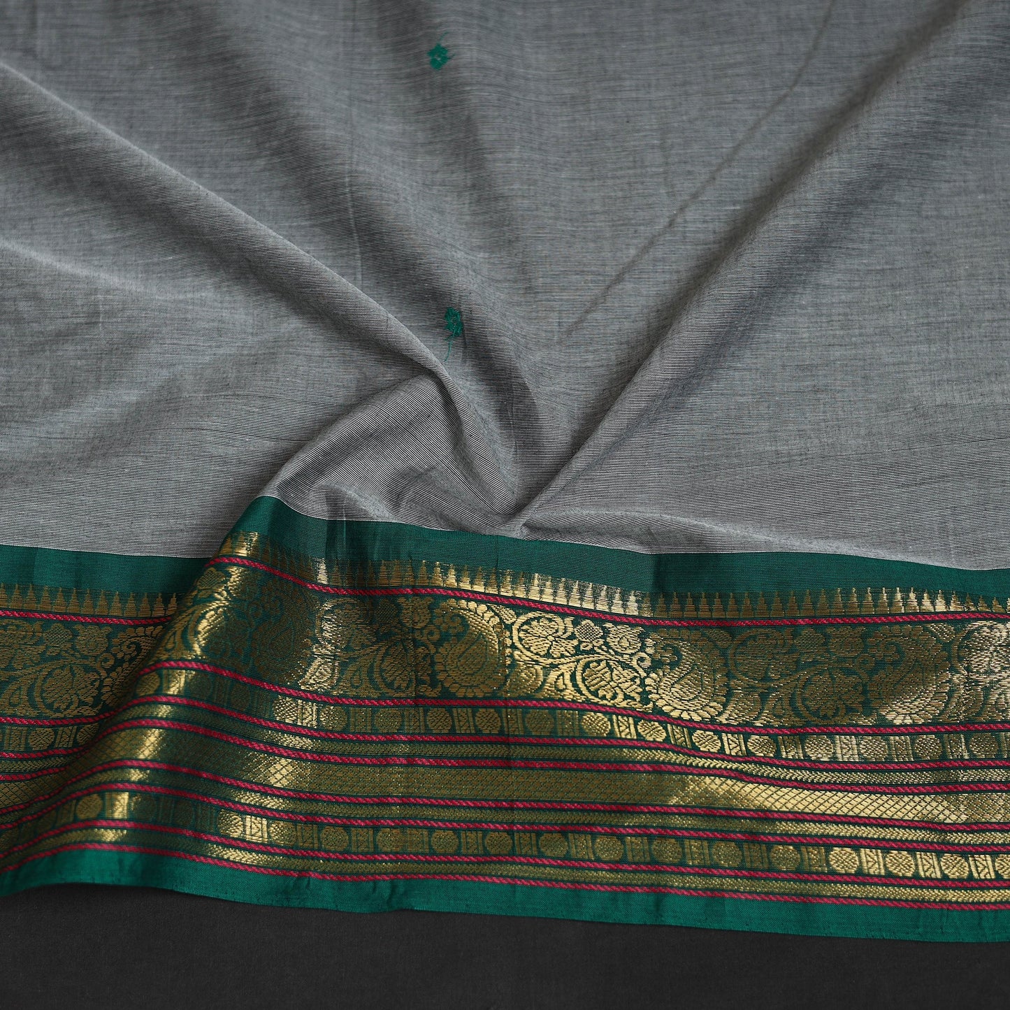 Kanchipuram cotton blouse piece 04 - handcrafted