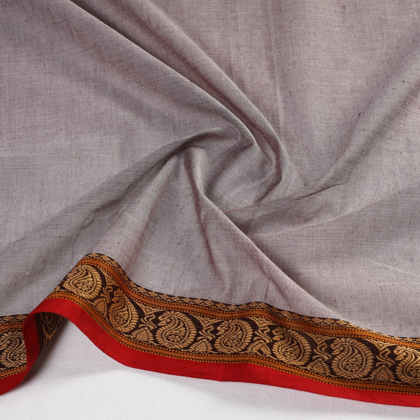 Grey Kanchipuram Cotton Blouse Piece 