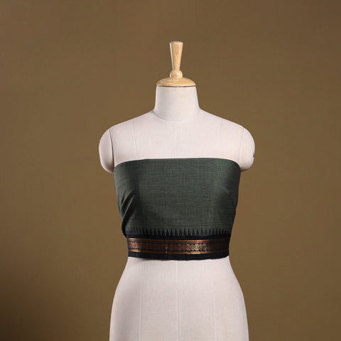 Kanchipuram cotton blouse piece 48 - handcrafted