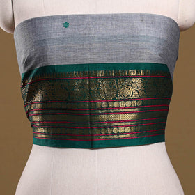 Kanchipuram cotton blouse piece 61 - handcrafted