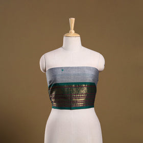 Kanchipuram cotton blouse piece 61 - handcrafted