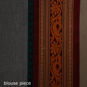 Grey - kandangi buti chettinad cotton saree with border 01