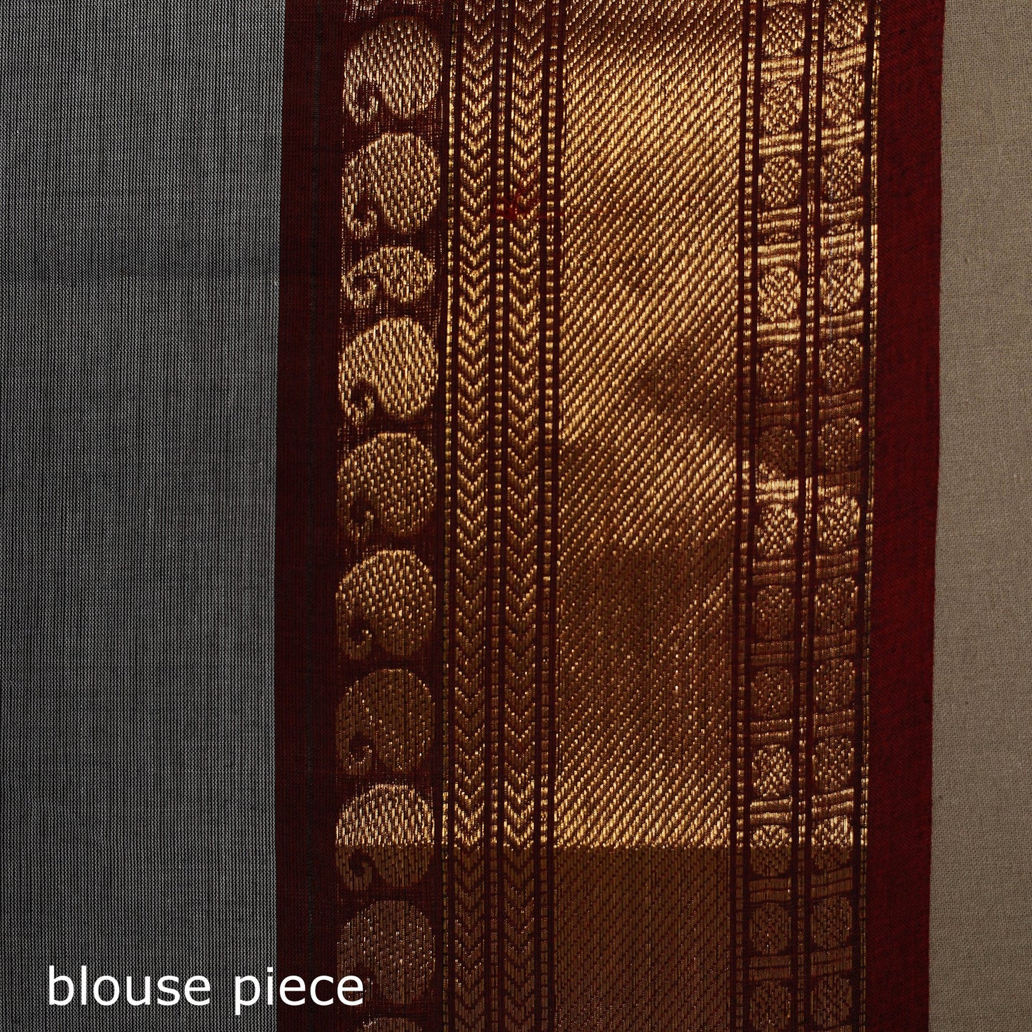 Grey - kandangi buti chettinad cotton saree with border 03