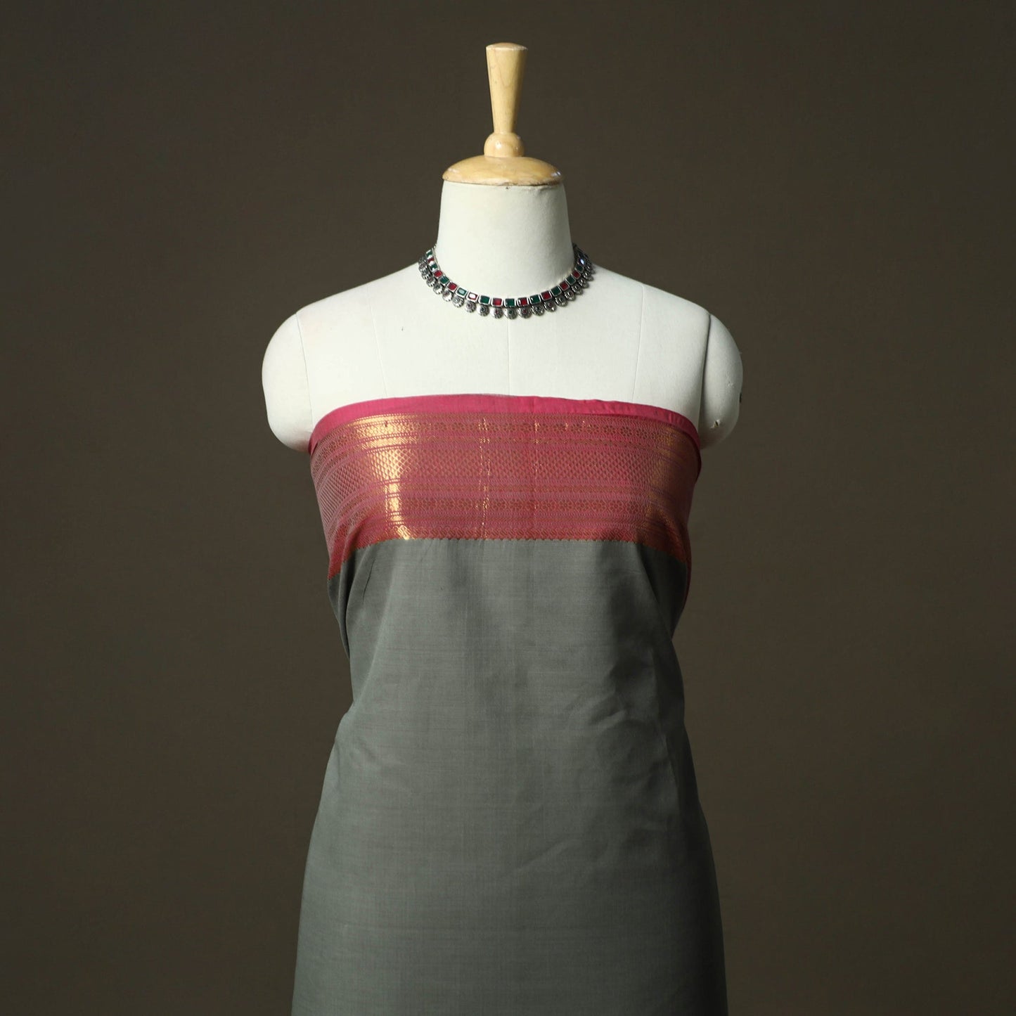 Kandangi chettinad cotton 2pc unstitched dress material 02