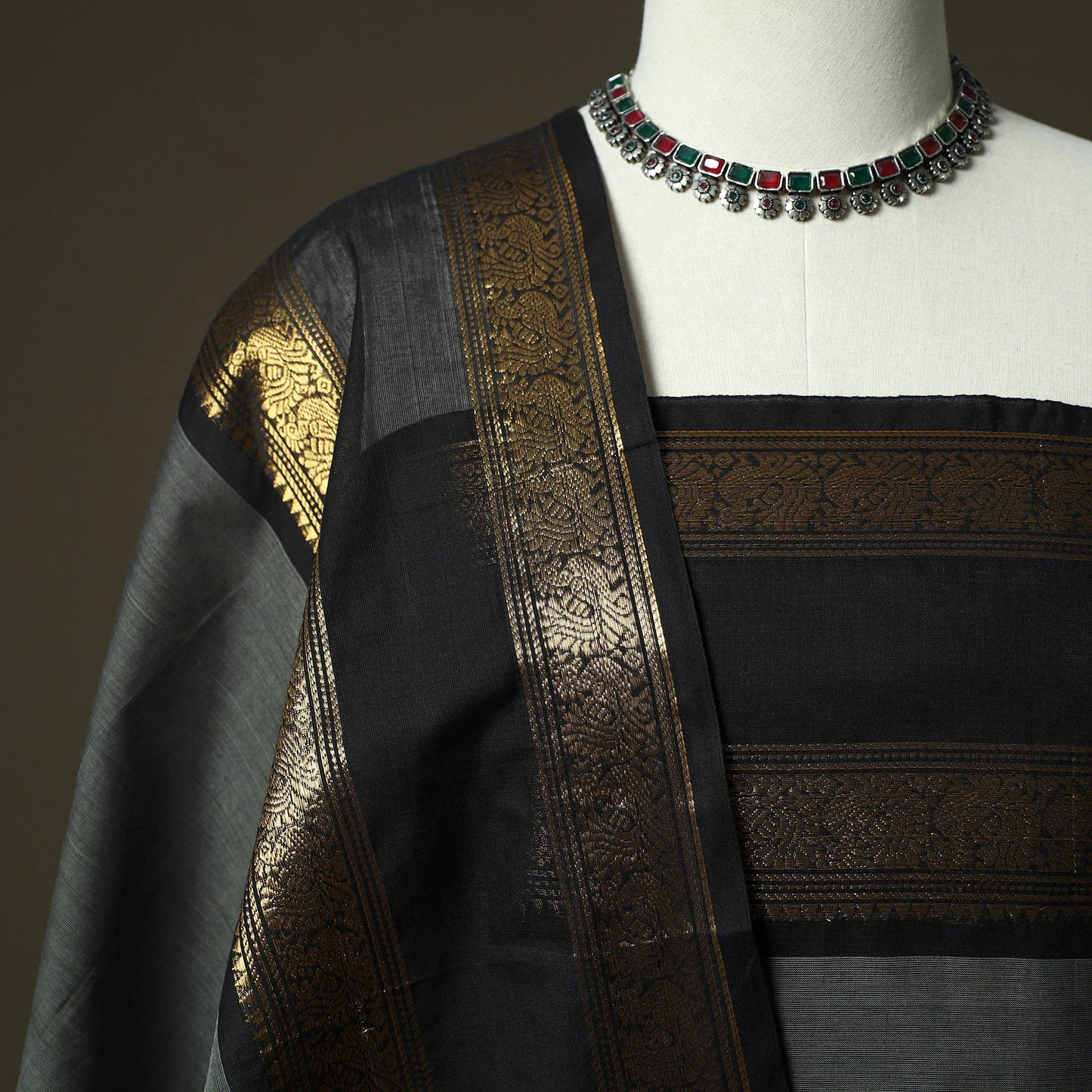 Kandangi chettinad cotton 2pc unstitched dress material 03