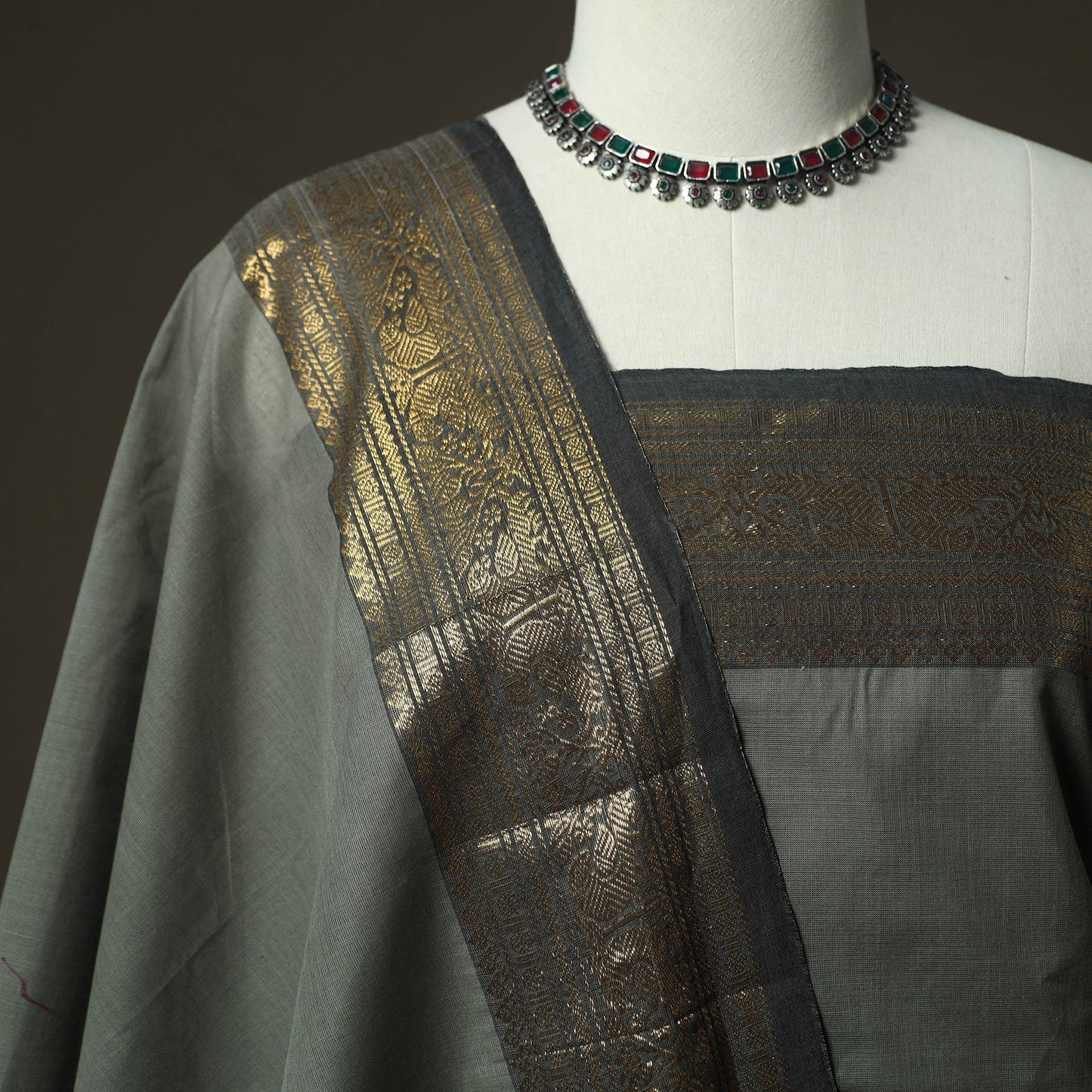 Kandangi chettinad cotton 2pc unstitched dress material 19