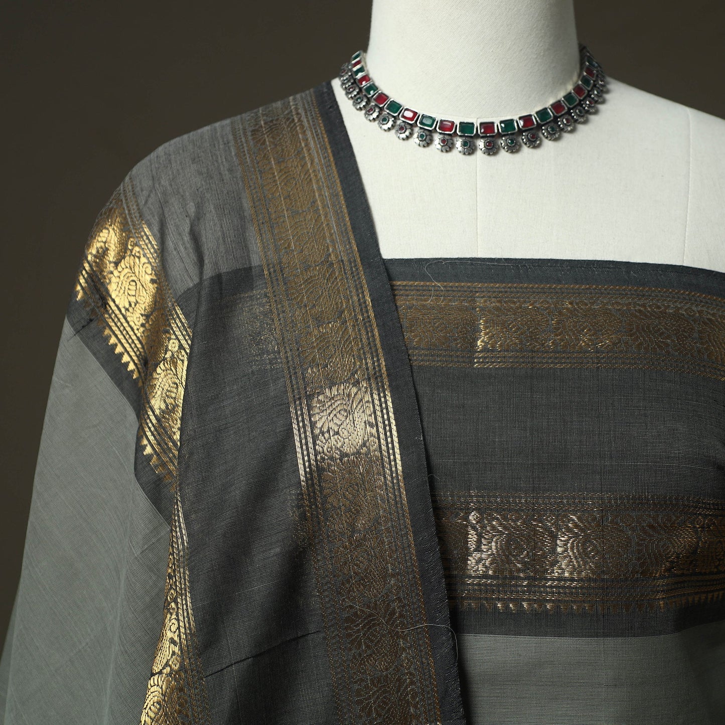 Kandangi chettinad cotton 2pc unstitched dress material 31