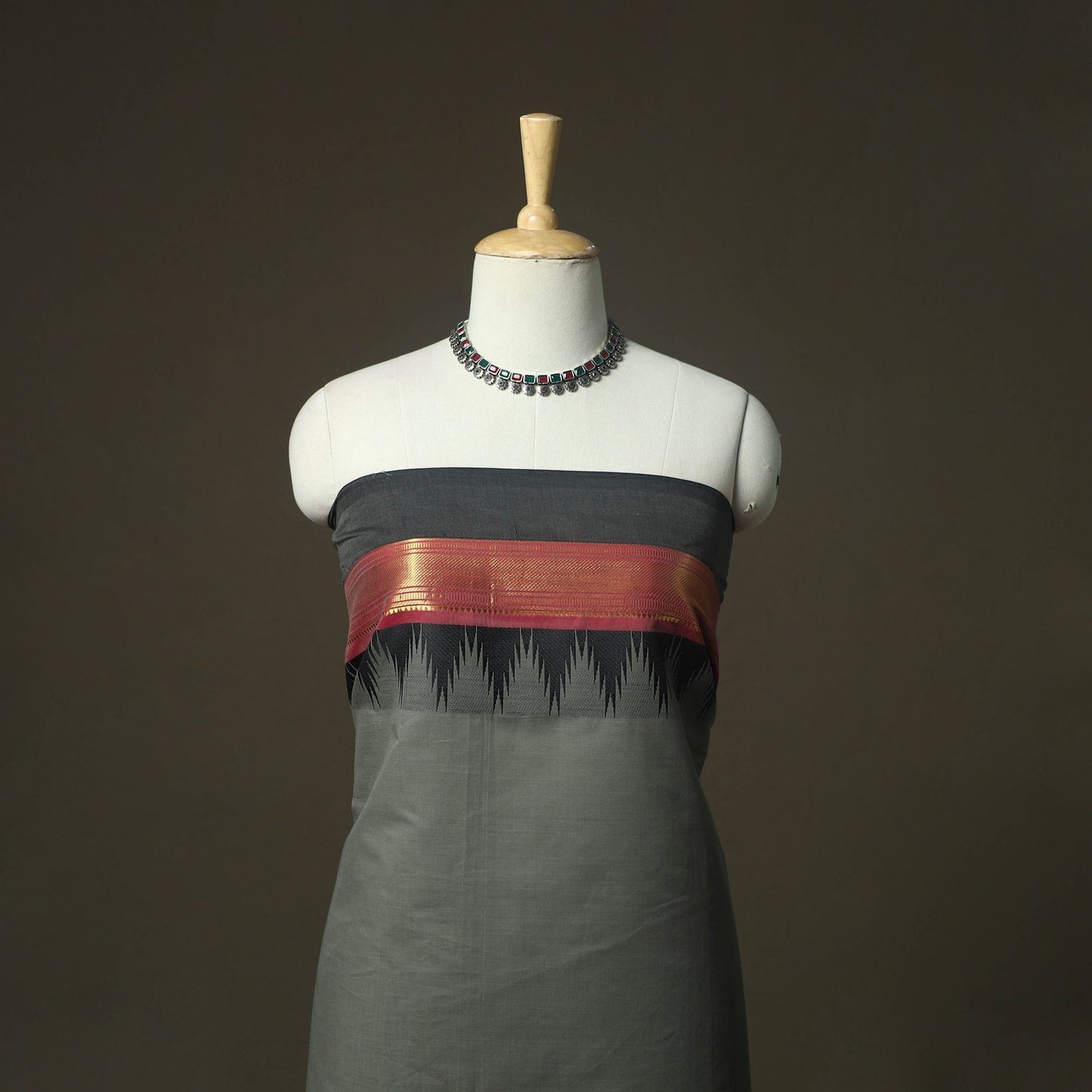 Kandangi chettinad cotton 2pc unstitched dress material 38