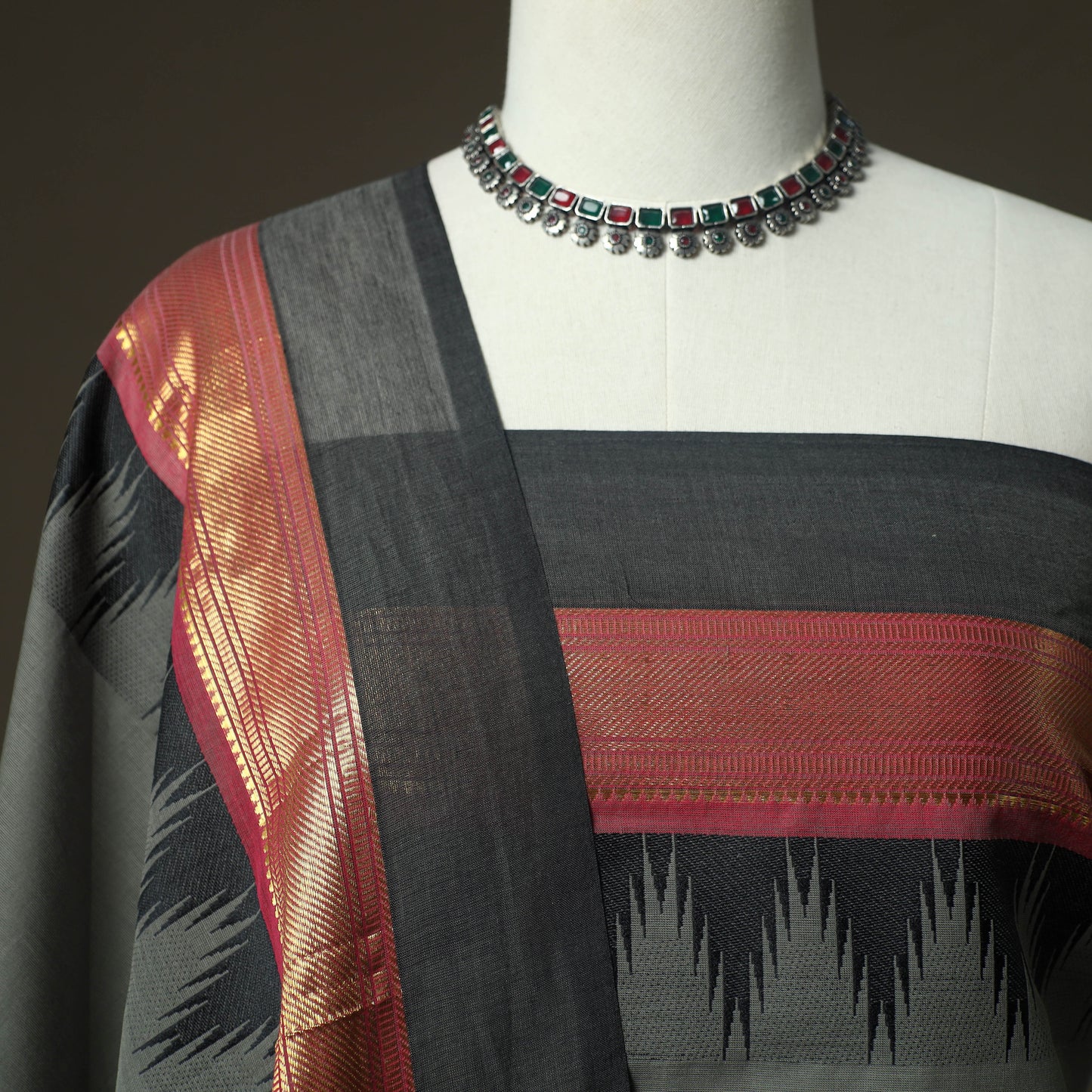 Kandangi chettinad cotton 2pc unstitched dress material 38