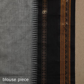 Grey Kandangi Chettinad Cotton Saree with Border