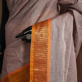 Grey Kandangi Chettinad Cotton Saree with Border