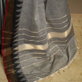 Grey Kandangi Chettinad Cotton Saree with Border