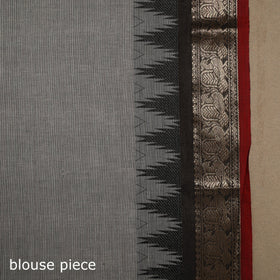 Grey Kandangi Chettinad Cotton Saree with Border