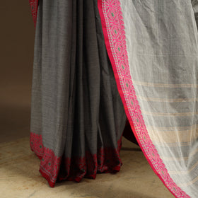 Grey Kandangi Chettinad Cotton Saree with Border