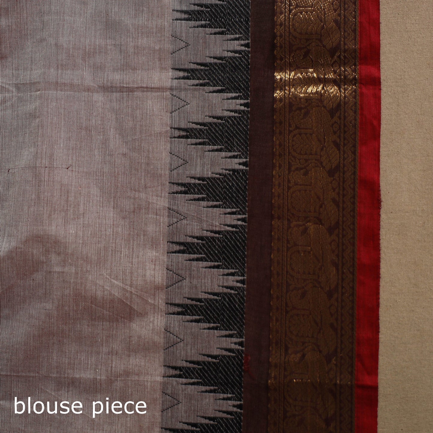 Grey Kandangi Chettinad Cotton Saree with Border