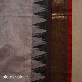 Grey Kandangi Chettinad Cotton Saree with Border