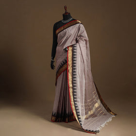 Grey Kandangi Chettinad Cotton Saree with Border