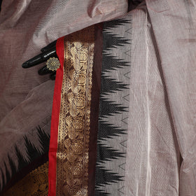 Grey Kandangi Chettinad Cotton Saree with Border