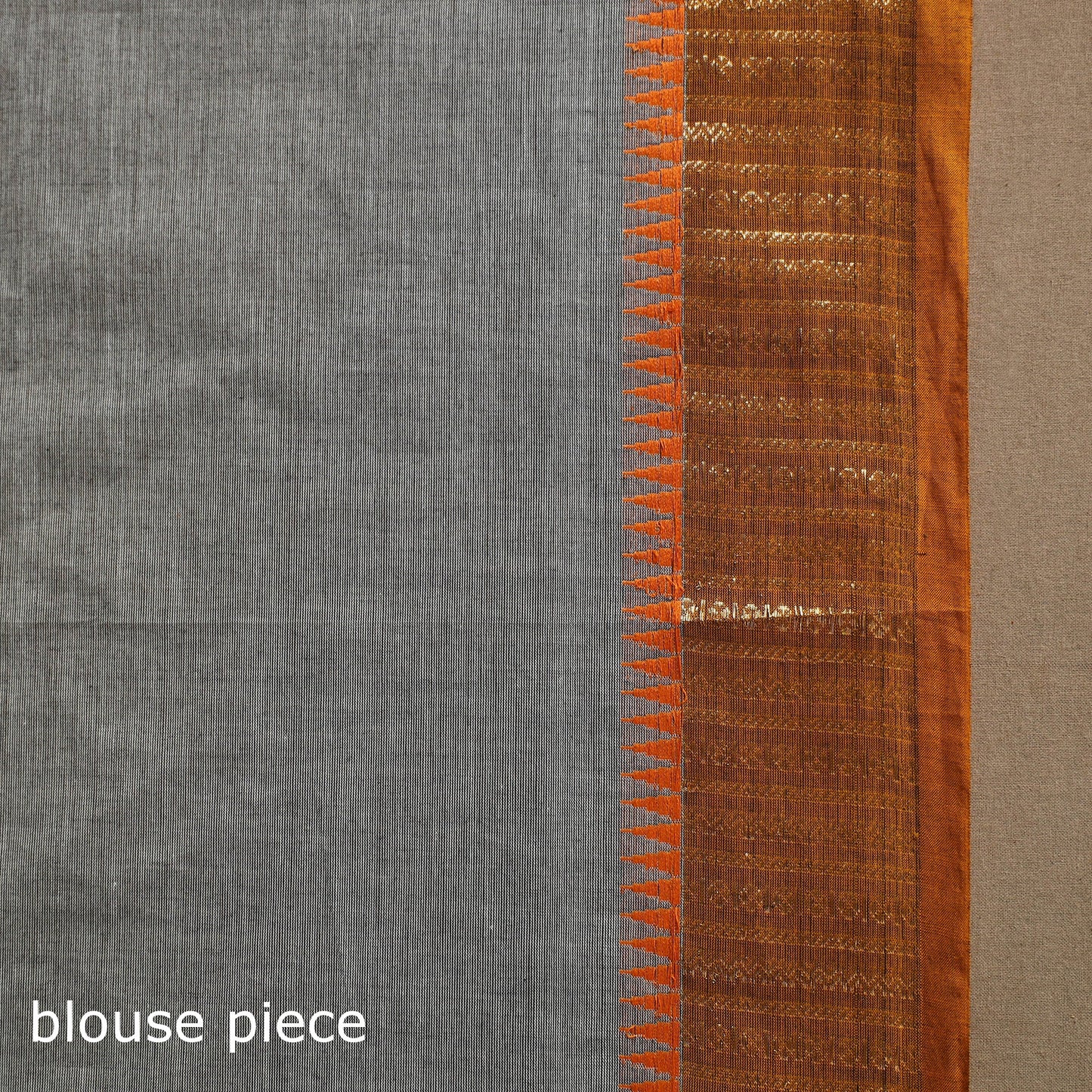 Grey Kandangi Chettinad Cotton Saree with Border