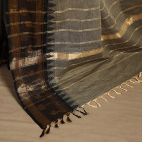 Grey Kandangi Chettinad Cotton Saree with Border