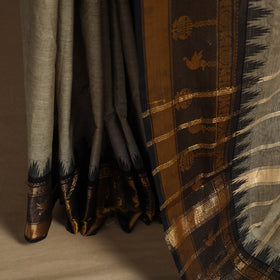 Grey Kandangi Chettinad Cotton Saree with Border