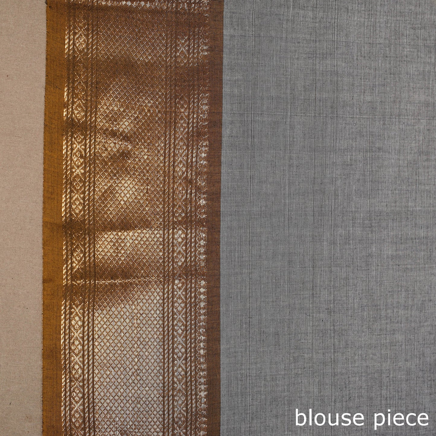 Grey Kandangi Chettinad Cotton Saree with Zari Border