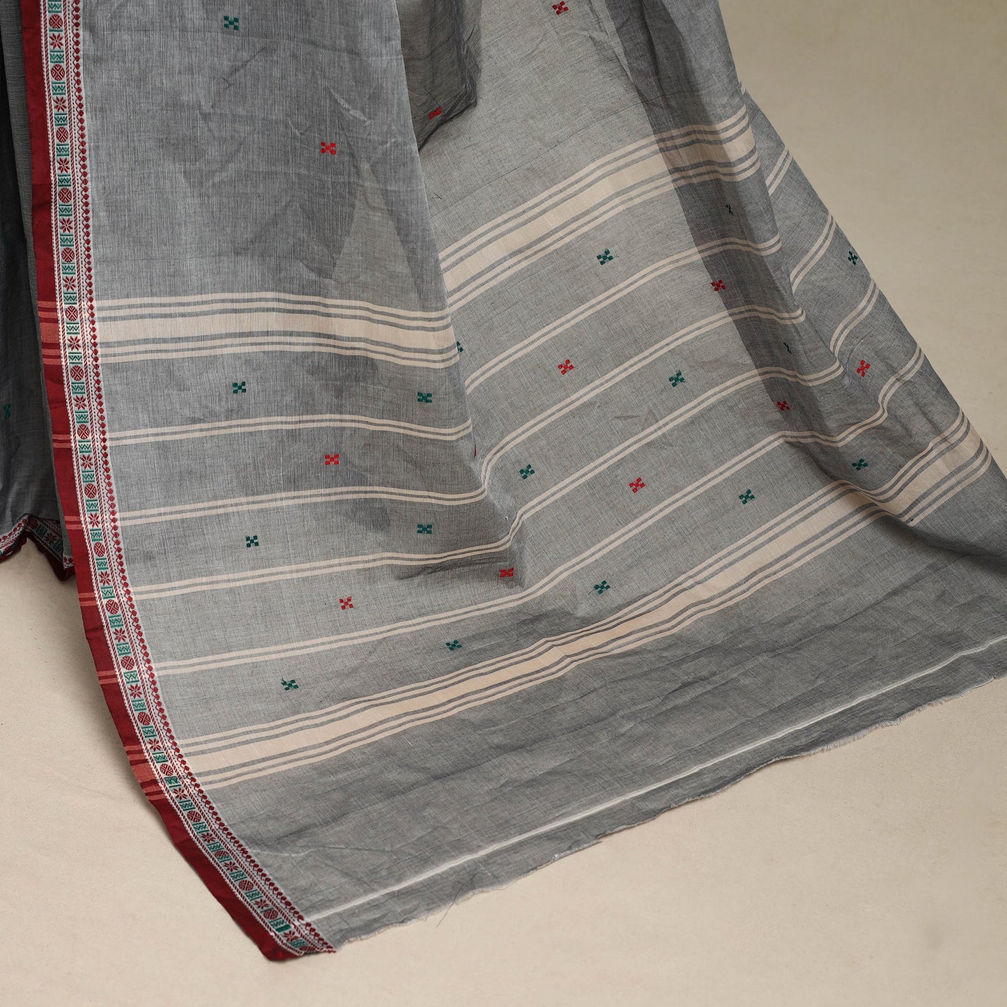 Grey - kandangi thread buti chettinad cotton saree