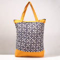 kantha block print shopping bag