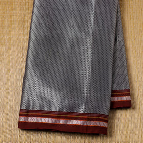 Grey Karnataka Weave Cotton Khun Fabric