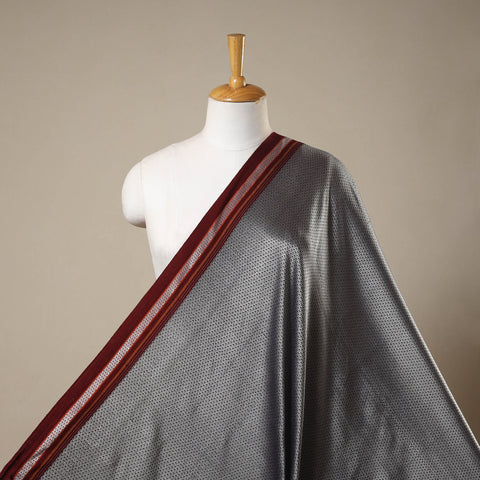 Grey Karnataka Weave Cotton Khun Fabric