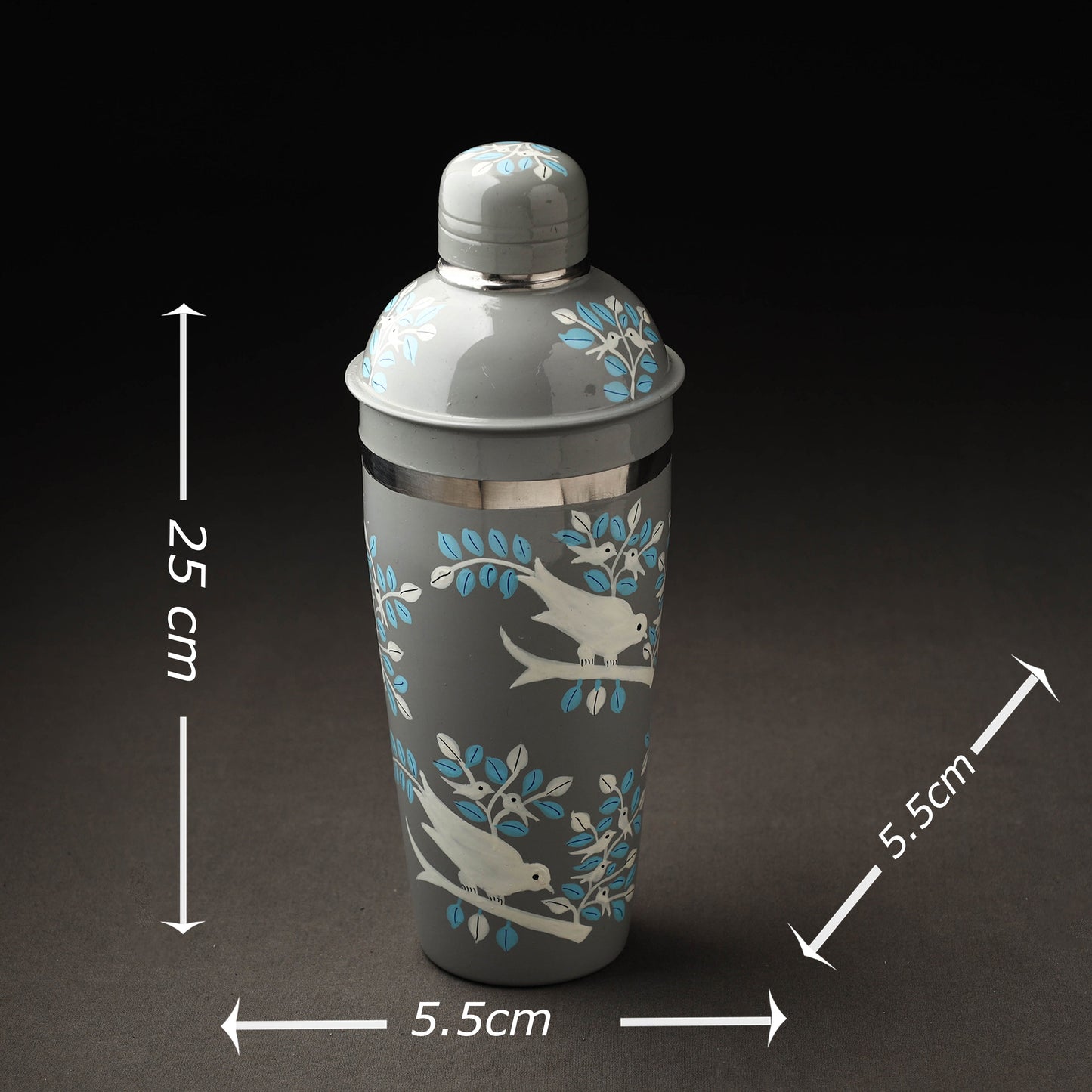  Floral Handpainted Enamelware Stainless Steel Bottle 