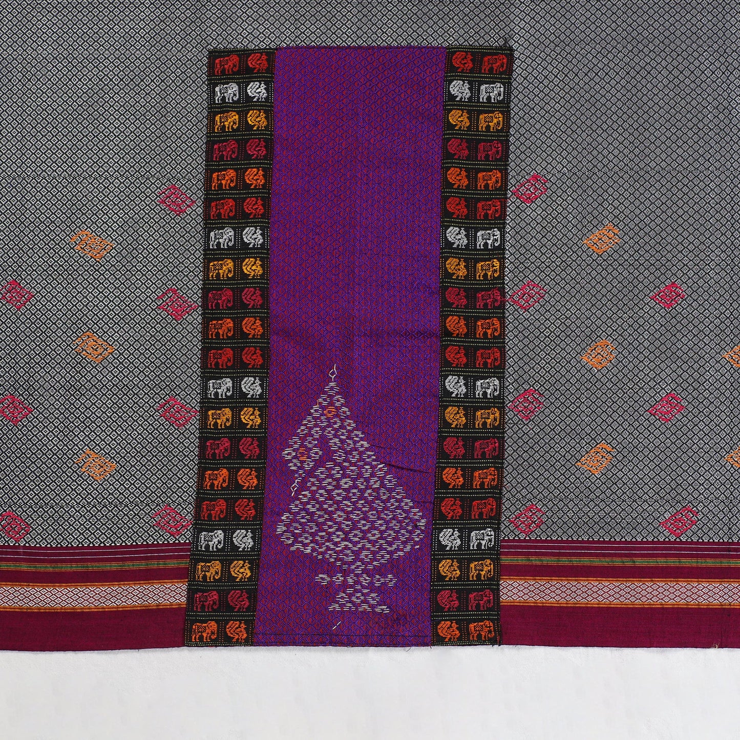 Buy Kasuti Embroidery Unstitched Khun Silk Cotton Blouse Piece 