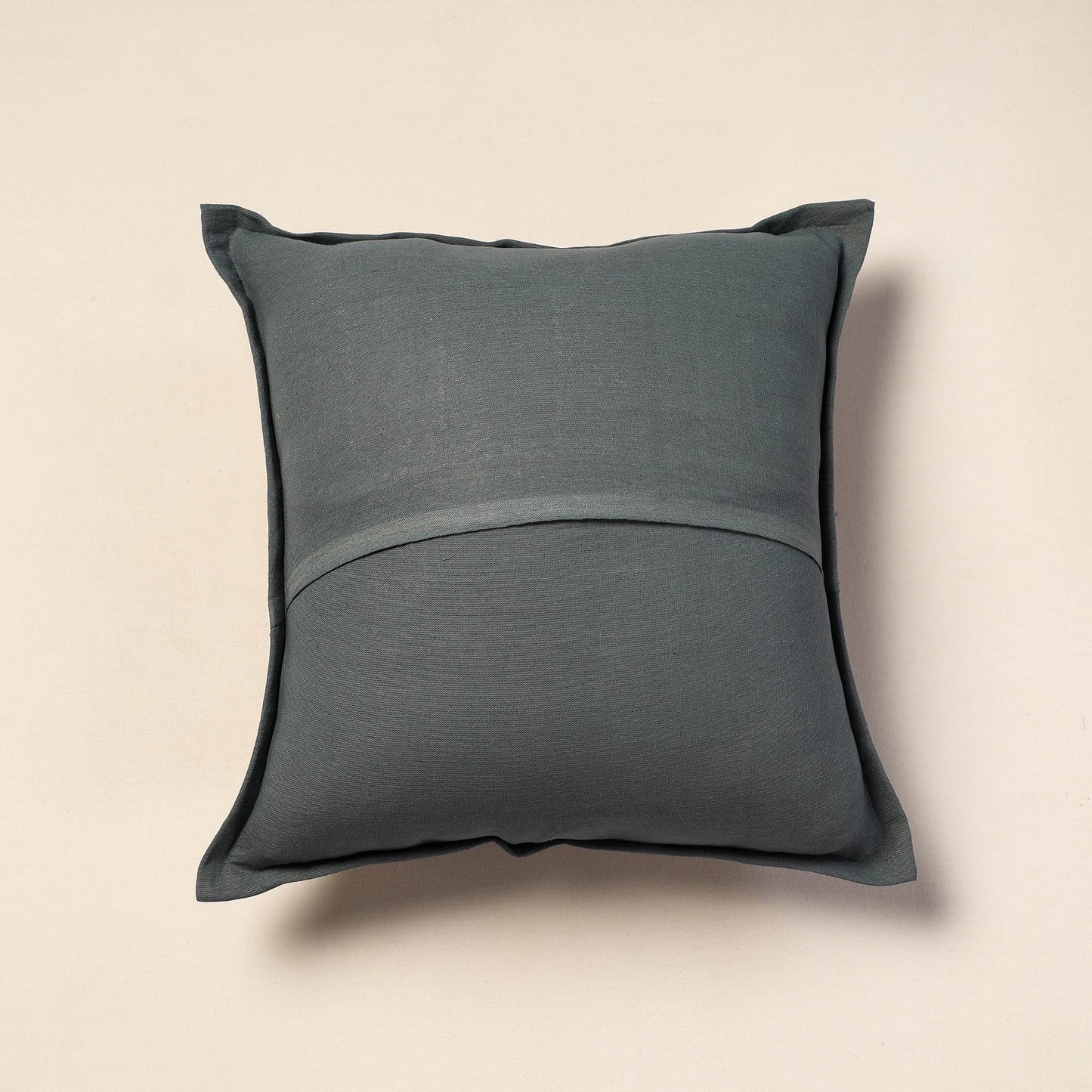 Buy Grey Khambadiya Patchwork Cotton Cushion Cover