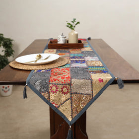 Khambadiya patchwork table runner (71 x 16 in) 13