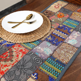 Khambadiya patchwork table runner (71 x 16 in) 13