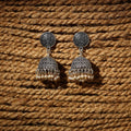 Grey - kiara handcrafted gs beaded jhumki earrings