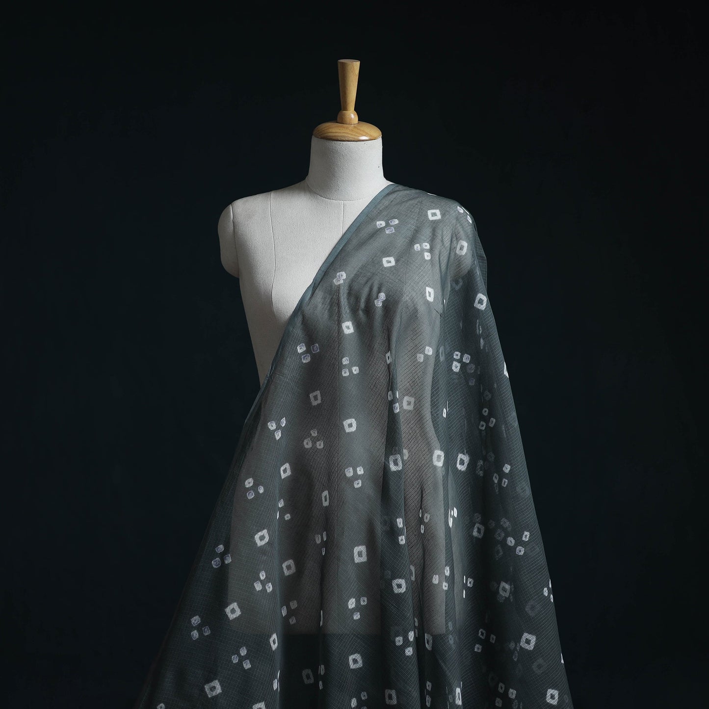 Kota doria cotton tie-dye bandhani fabric 18 - handcrafted