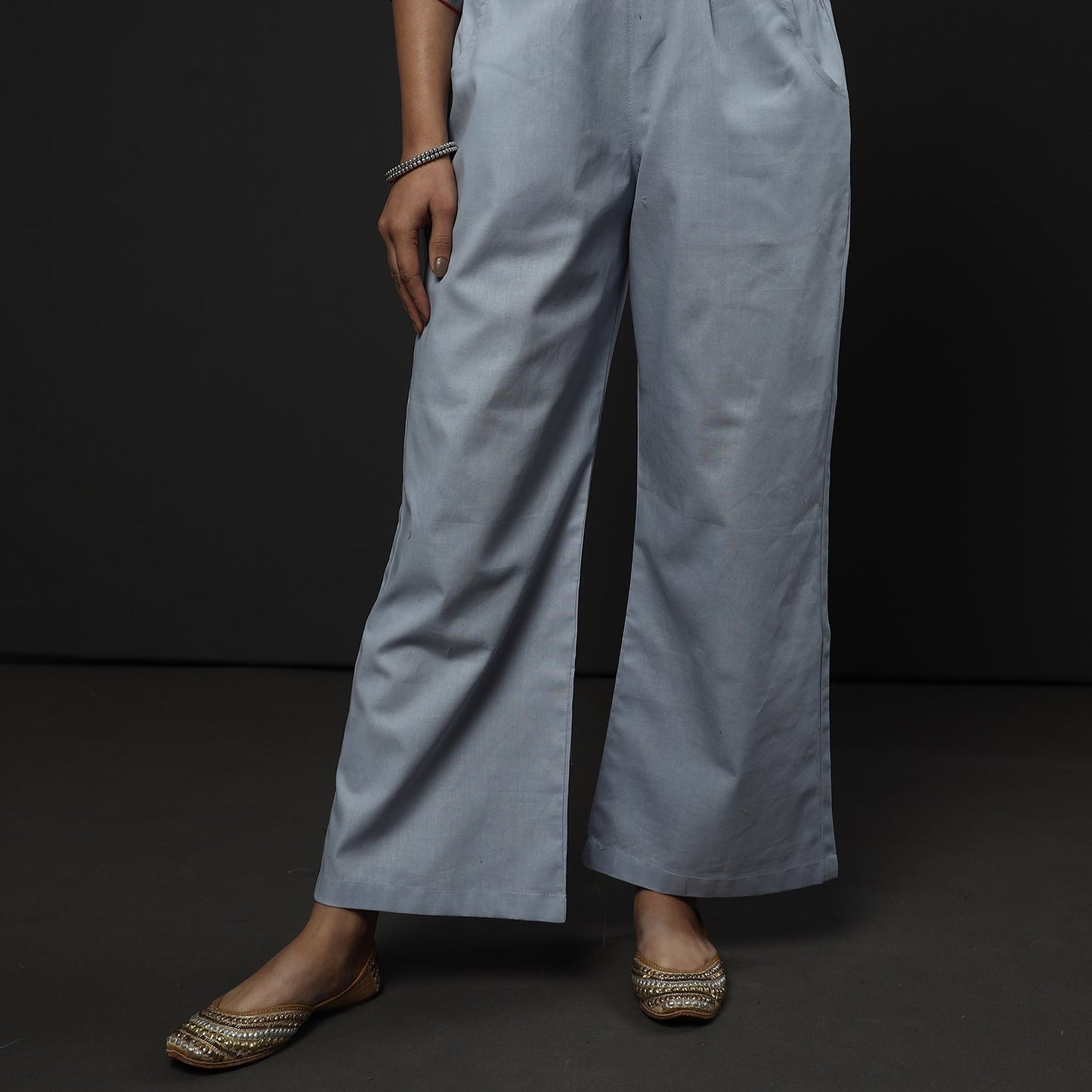 Buy Kota Doria Pure Silk Kurta with Palazzo & Dupatta Set Online at iTokri.com