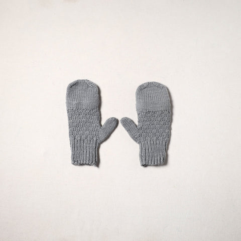 Grey - kullu karishma hand knitted merino wool gloves