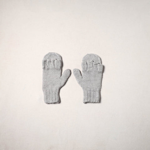 Grey - kullu karishma hand knitted merino wool gloves