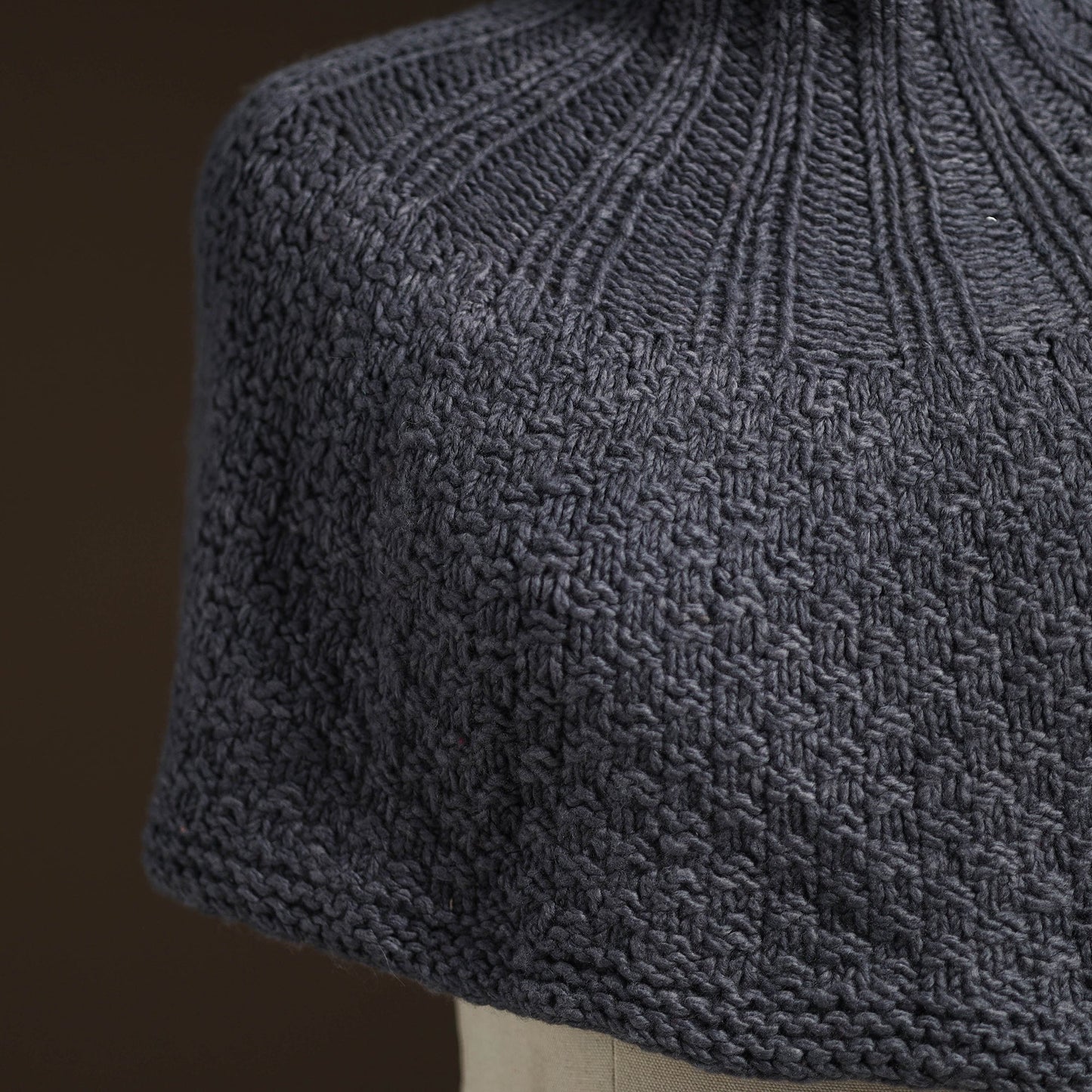 Grey - kullu karishma hand knitted merino wool neck warmer