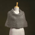 Grey - kumaun hand knitted woollen cowl 47 - handcrafted