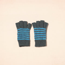 Grey Kumaun Hand Knitted Woollen Hand Gloves (Adult)