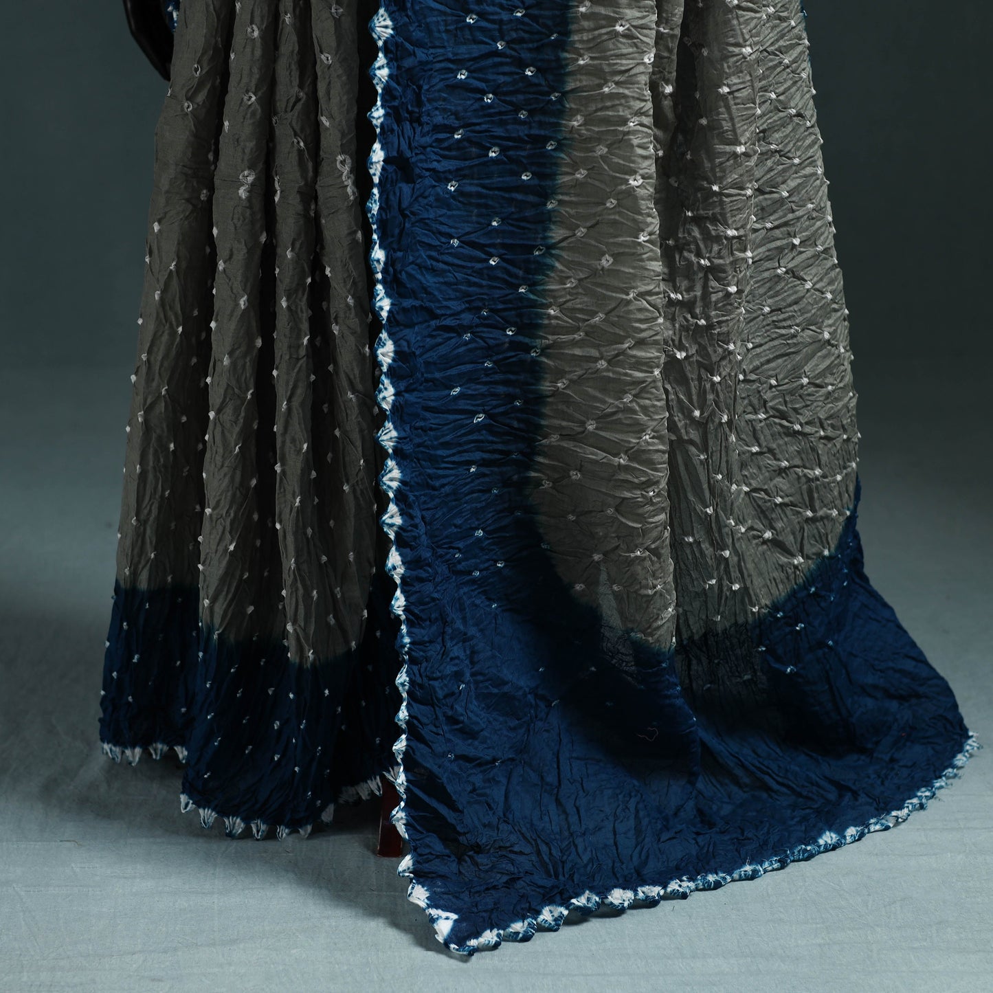 Kutch bandhani tie-dye cotton saree with blouse piece 39