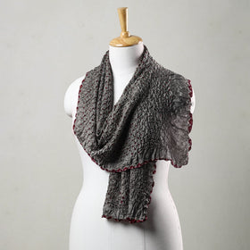 Kutch Bandhani Silk Stole - Tie-Dye Artistry